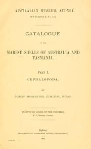 Cover of: Catalogue of the Marine shells of Australia and Tasmania.