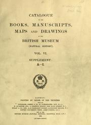 Cover of: Catalogue of the books, manuscripts, maps and drawings in the British Museum by British Museum (Natural History). Library