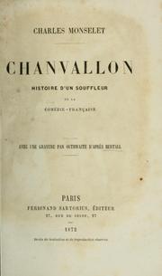 Cover of: Chanvallon: histoire d'un souffleur de la Comédie-Française