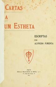 Cover of: Cartas a um estheta