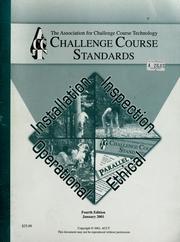 Cover of: Challenge course standards by 