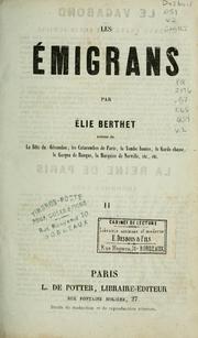 Cover of: Les émigrans by Élie Berthet