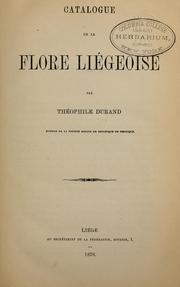 Cover of: Catalogue de la flore liégeoise