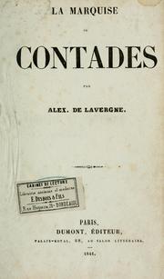 Cover of: La marquise de Contades by Alexandre de Lavergne