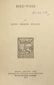 Cover of: Bird-ways by Olive Thorne Miller