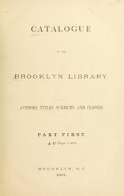 Cover of: Catalogue of the Brooklyn Library | Brooklyn Library.