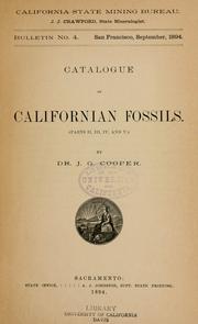 Cover of: Catalogue of Californian fossils.: (Parts II, III, IV, and V)