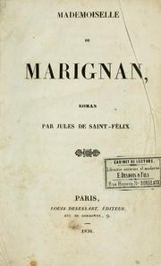 Cover of: Mademoiselle de Marignon: roman