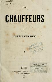 Cover of: Les chauffeurs
