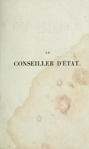 Cover of: Le conseiller d'état