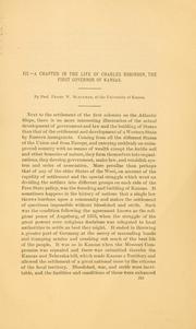 Cover of: A chapter in the life of Charles Robinson