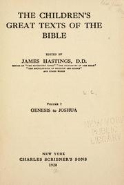 Cover of: The children's great texts of the Bible by James Hastings