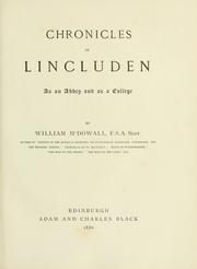 Chronicles of Lincluden as an abbey and as a college by William M'Dowall