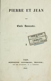 Cover of: Pierre et Jean by Émile Souvestre