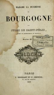 Cover of: Madame la duchesse de Bourgogne