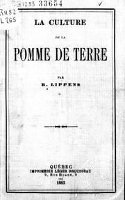 Cover of: La culture de la pomme de terre