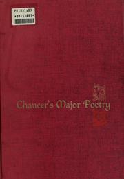 Cover of: Major poetry: Albert C. Baugh, editor.