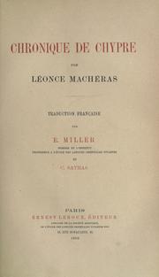 Cover of: Chronique de Chypre