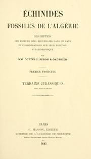 Cover of: Échinides fossiles de l'Algérie by Gustave Honoré Cotteau
