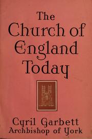 Cover of: The Church of England today