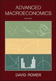 Cover of: Advanced macroeconomics by David Romer