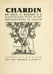 Cover of: Chardin by Paul G. Konody