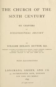 Cover of: church of the sixth century: six chapters in ecclesiastical history.
