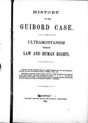 Cover of: History of the Guibord case by 
