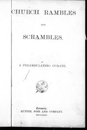 Church rambles and scrambles by Perambulating curate.