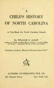 Cover of: child's history of North Carolina