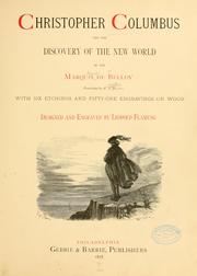 Cover of: Christopher Columbus and the discovery of the New world