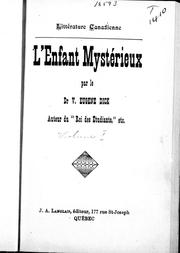 Cover of: L' enfant mystérieux by V.-Eugène Dick