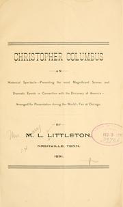 Cover of: Christopher Columbus | Littleton, Mary L. Mrs