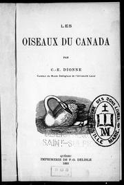 Cover of: Les oiseaux du Canada by C.-E Dionne