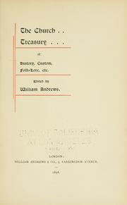 Cover of: church treasury of history: custom, folk-lore, etc.