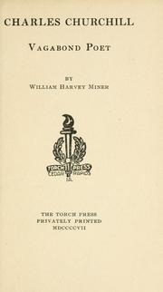 Cover of: Charles Churchill by Miner, William Harvey