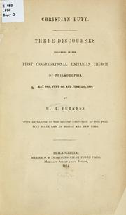 Christian duty by Furness, William Henry