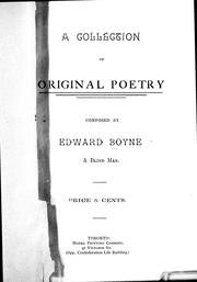 Cover of: A collection of original poetry