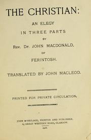 Cover of: Christian | John Macdonald