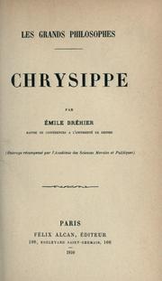 Cover of: Chrysippe