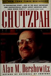 Cover of: Chutzpah by Alan M. Dershowitz