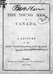 Cover of: The young men of Canada: a lecture