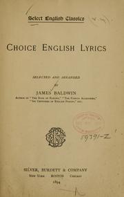 Cover of: Choice English lyrics