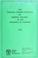 Cover of: The chemical characteristics of mineral tailings in the province of Ontario