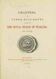 Cover of: Charters and other documents relating to the royal burgh of Stirling. | Stirling (Scotland)