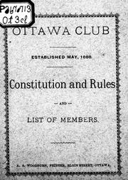 Cover of: Constitution and rules and list of members | 
