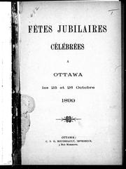 Fêtes jubilaires célébrées à Ottawa les 25 et 26 octobre 1899