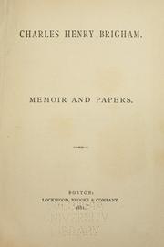 Charles Henry Brigham by Charles H. Brigham