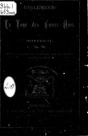 Règlements de la Loge des Coeurs-Unis de Montréal, no. 30 by Francs-maçons. Loge des Coeurs-Unis, no 30 (Montréal, Québec)