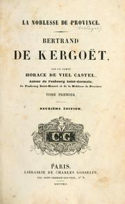 Cover of: Bertrand de Kergoët